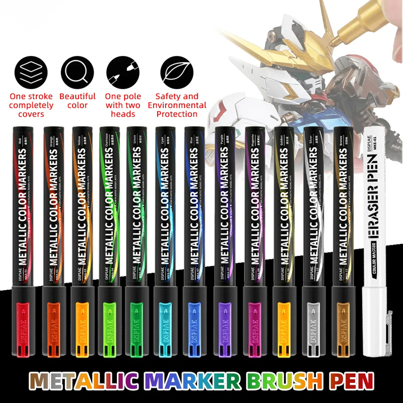 Illustration Marker Set - 메탈릭 마커 컬러링 펜, 메카 페인팅