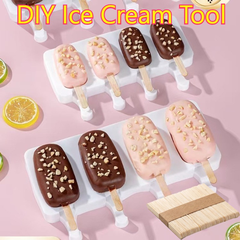 Art Craft With Ice Cream Stick - 50/100개 아이스크림 막대 나무 스틱 아이스크림
