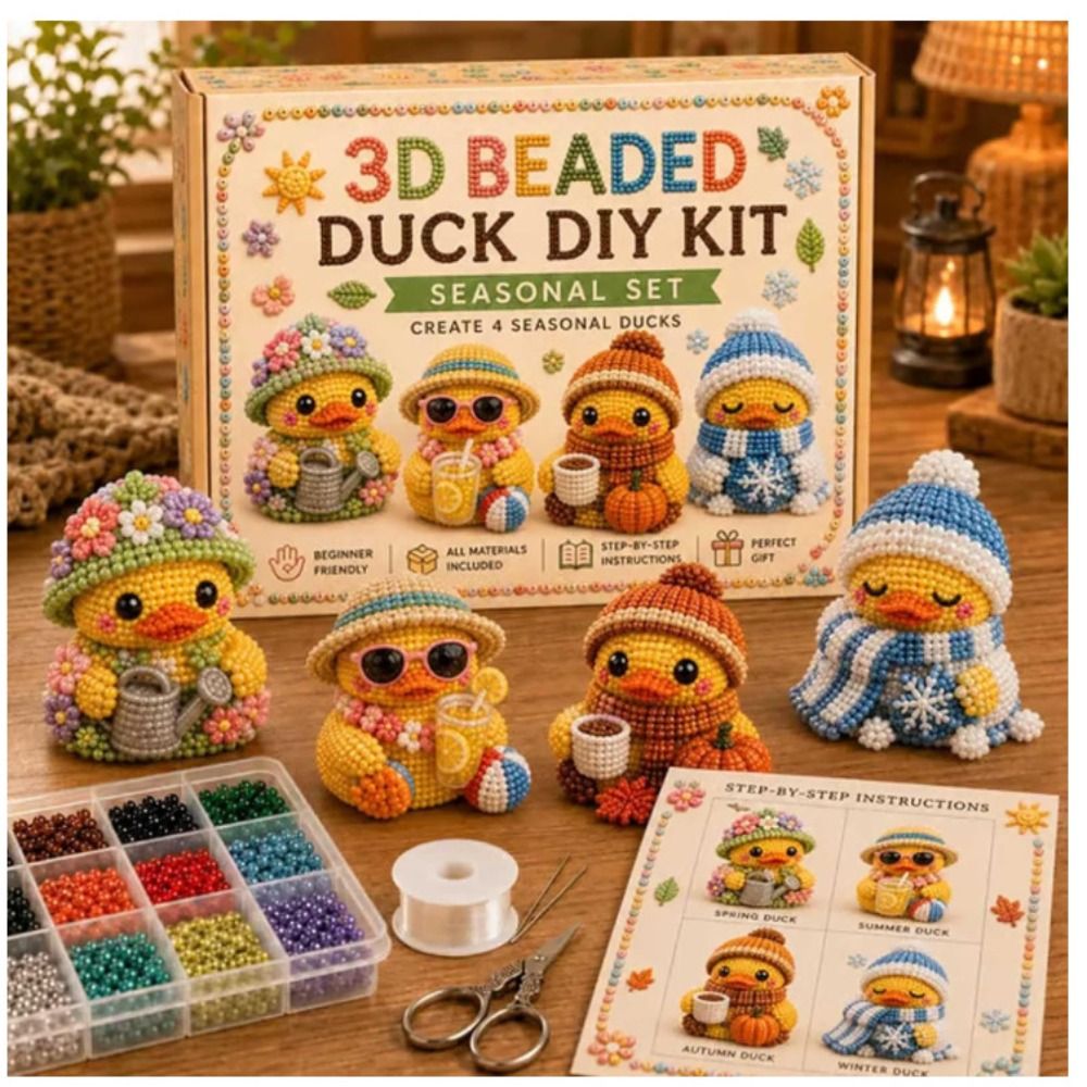 Art Craft Duck - 작은 구슬 3D 비즈 오리 키트