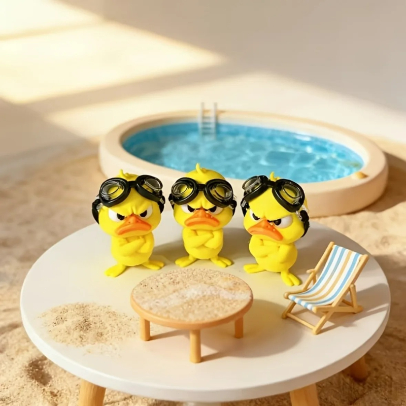 Art Craft Duck - 1PC 화난 오리 인형 수영 고글을