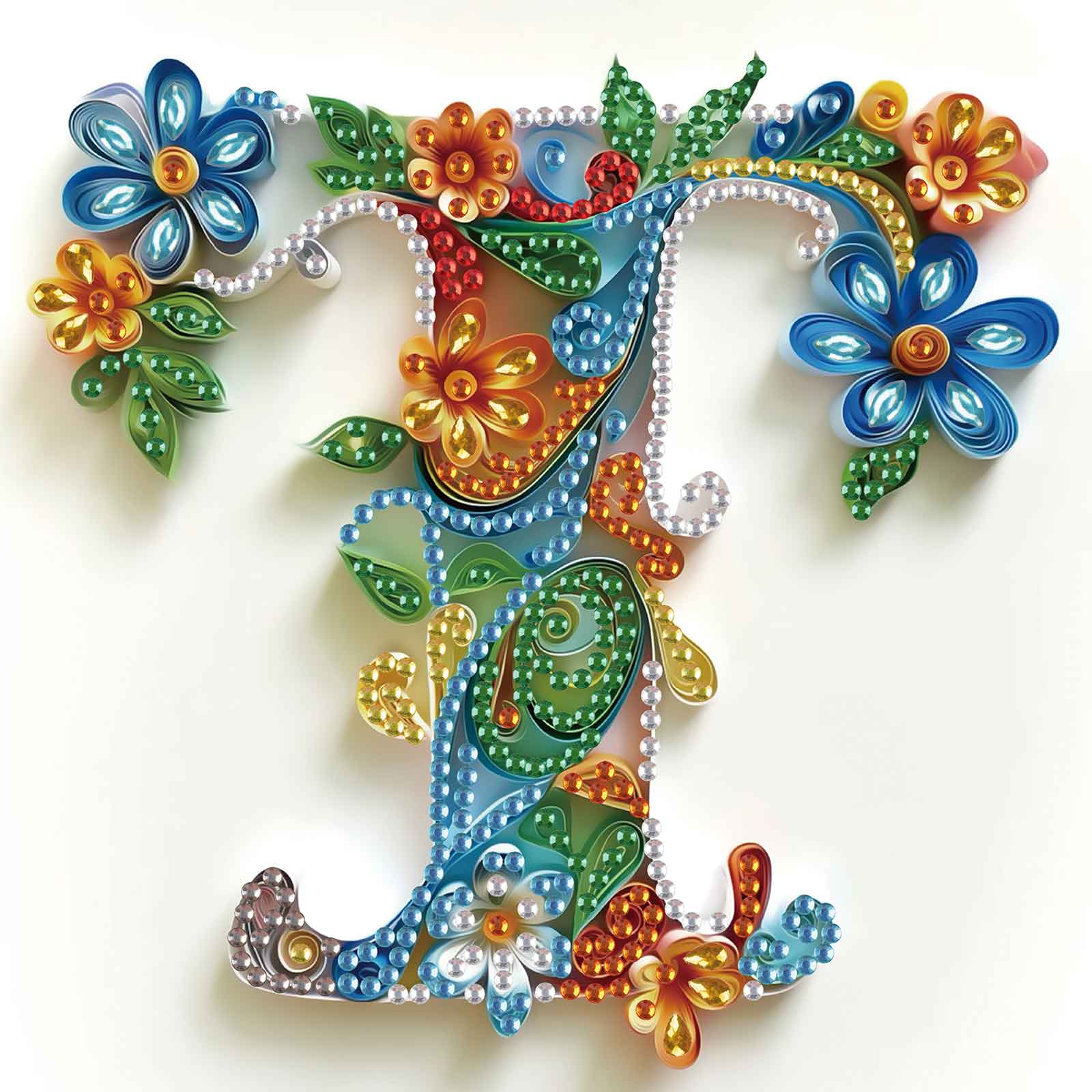 Art Craft Letter T - 특별한 모양의 다이아몬드 아트 페인팅 키트,