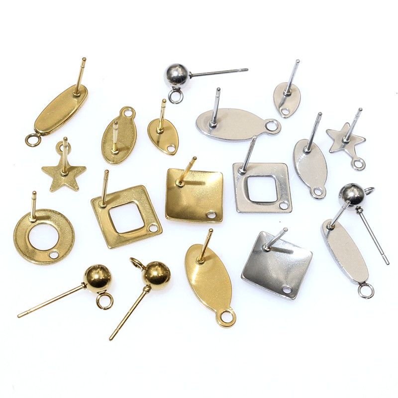 Art Craft Diy - 20pcs 스테인레스 스틸 공예 귀걸이 스터드