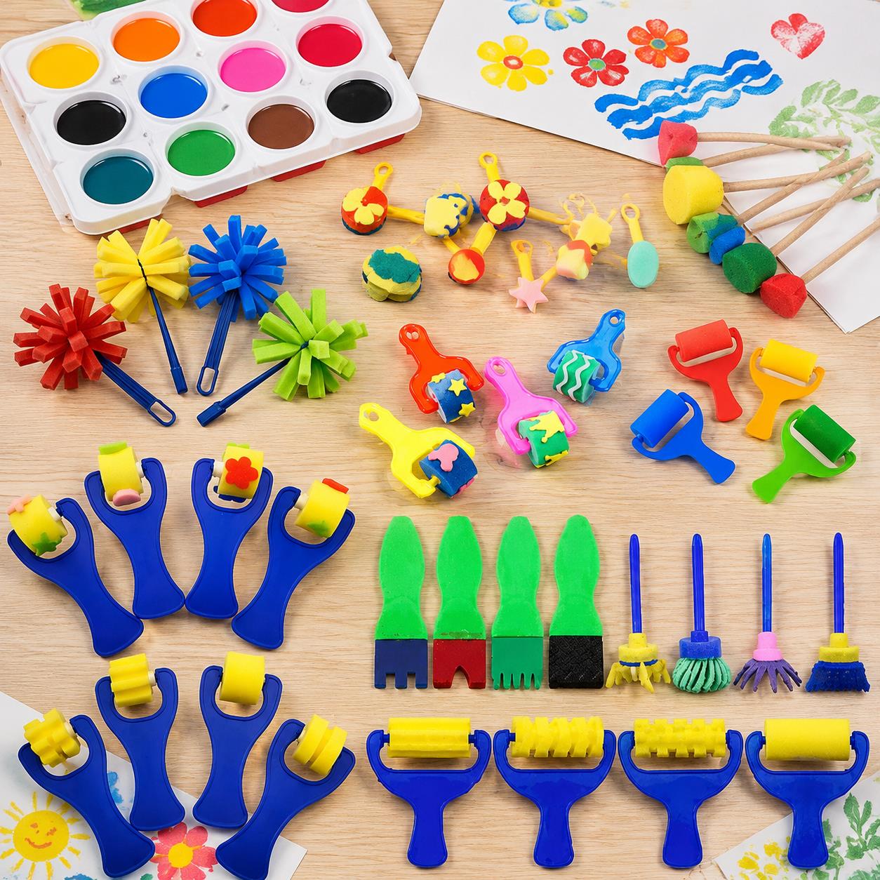 Art And Craft Studio - 대량 페인팅 스펀지 및 브러쉬 세트