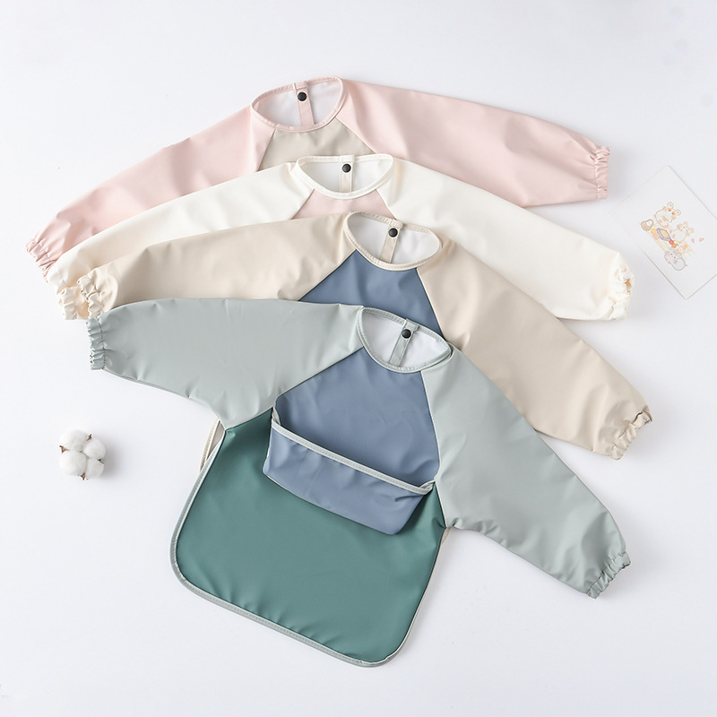 어린이 아기 긴 소매 PU Bibs 어린이 유아 미술  - Art Craft For Toddlers 리뷰 및 가격