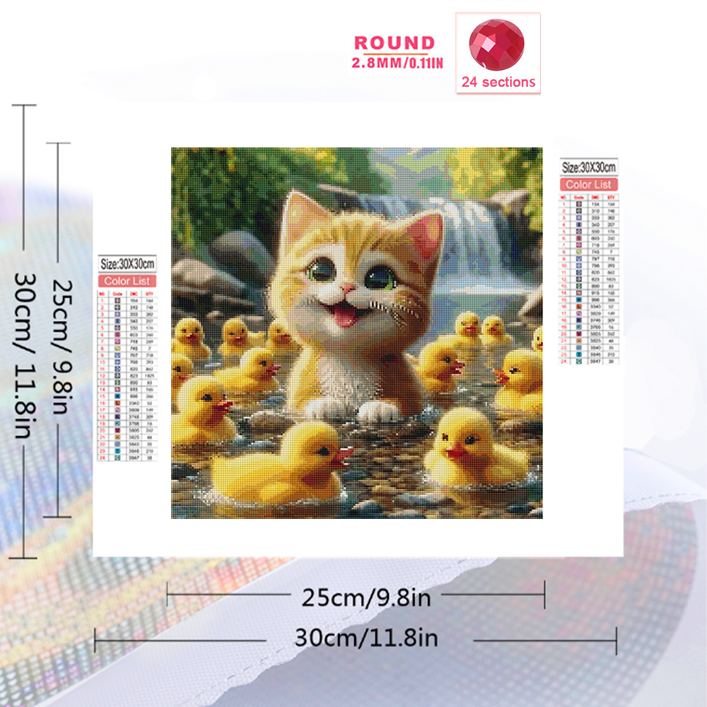 Huacan 5D 다이아몬드 페인팅 동물 고양이 DIY - Art Craft Duck 리뷰 및 가격
