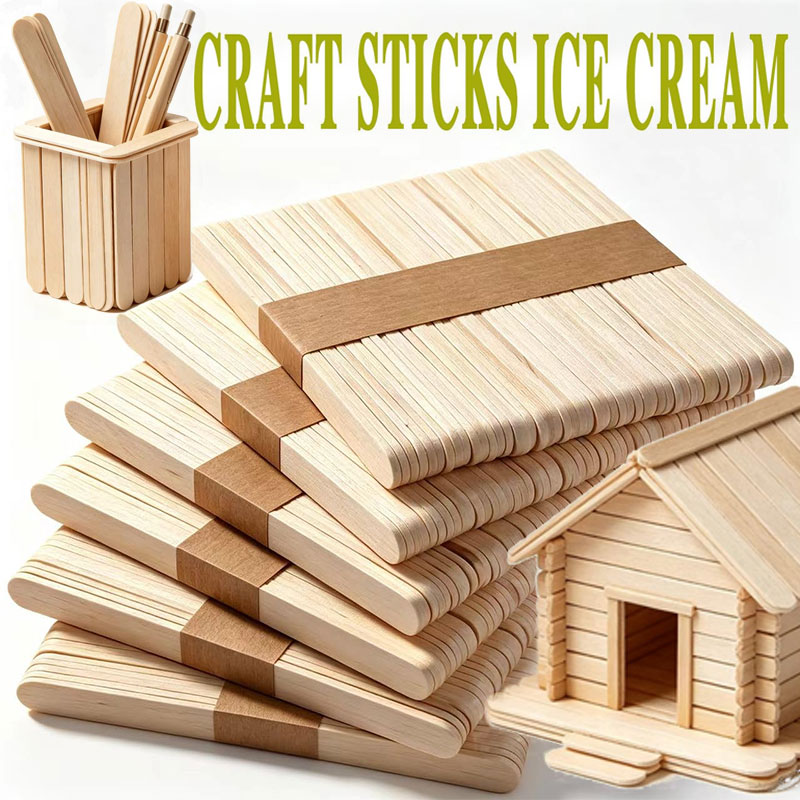 50PCS 아이스크림 스틱 천연 나무 아이스크림 스틱  - Art Craft With Ice Cream Stick 리뷰 및 가격