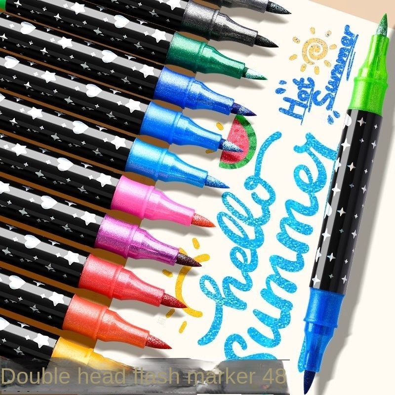 24/48/72/96 색상 듀얼 브러시 팁 글리터 아트 - Illustration Marker Set 리뷰 및 가격