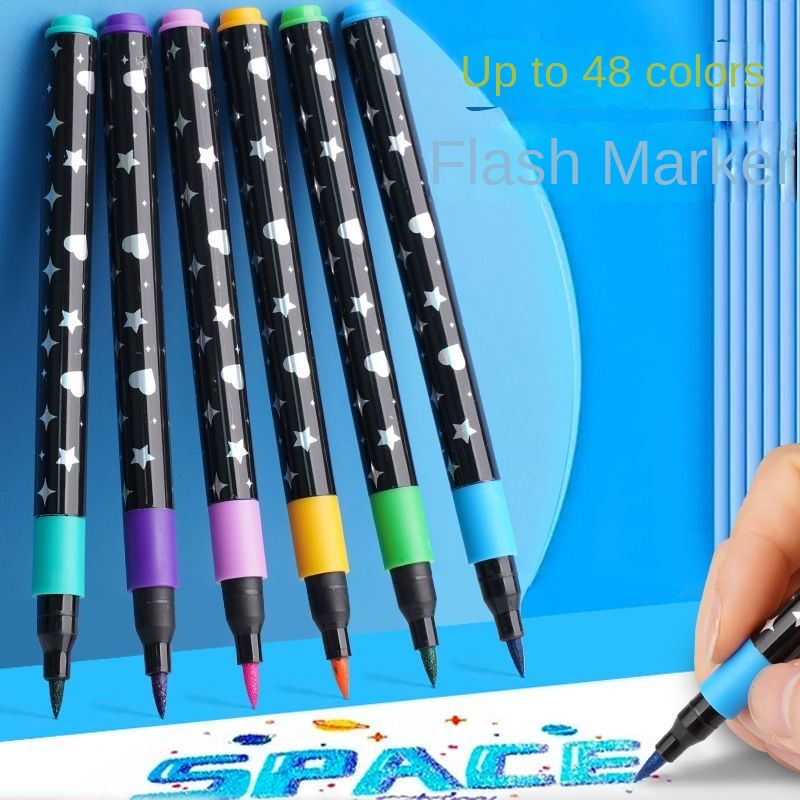 24/48/72/96 색상 듀얼 브러시 팁 글리터 아트 - Illustration Marker Set 리뷰 및 가격
