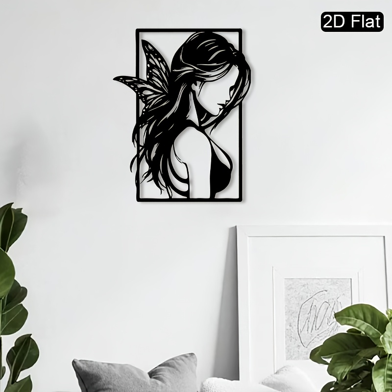 CIFBUY 요정 실루엣 금속 벽 장식 판타지 조각 철 - Art And Craft Studio 리뷰 및 가격