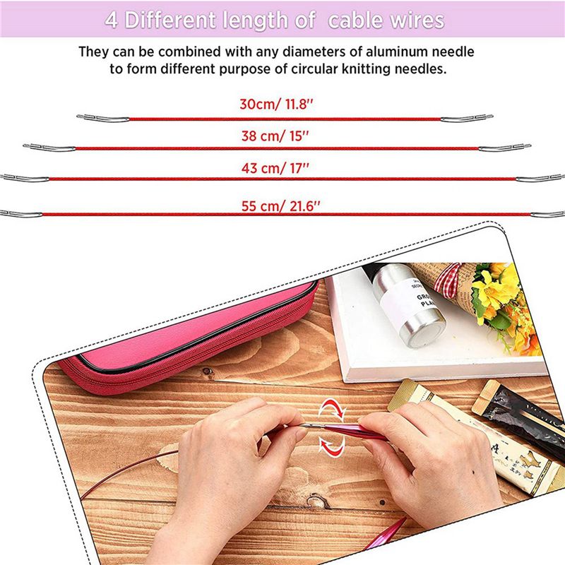 A27F-52개 알루미늄 교체형 원형 뜨개질 바늘 세트 - Knitting Needle Circular 리뷰 및 가격