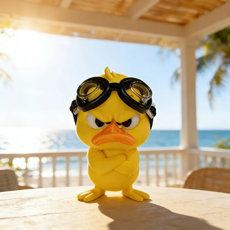 1PC 화난 오리 인형 수영 고글을 쓴 귀여운 데스크탑 - Art Craft Duck 리뷰 및 가격