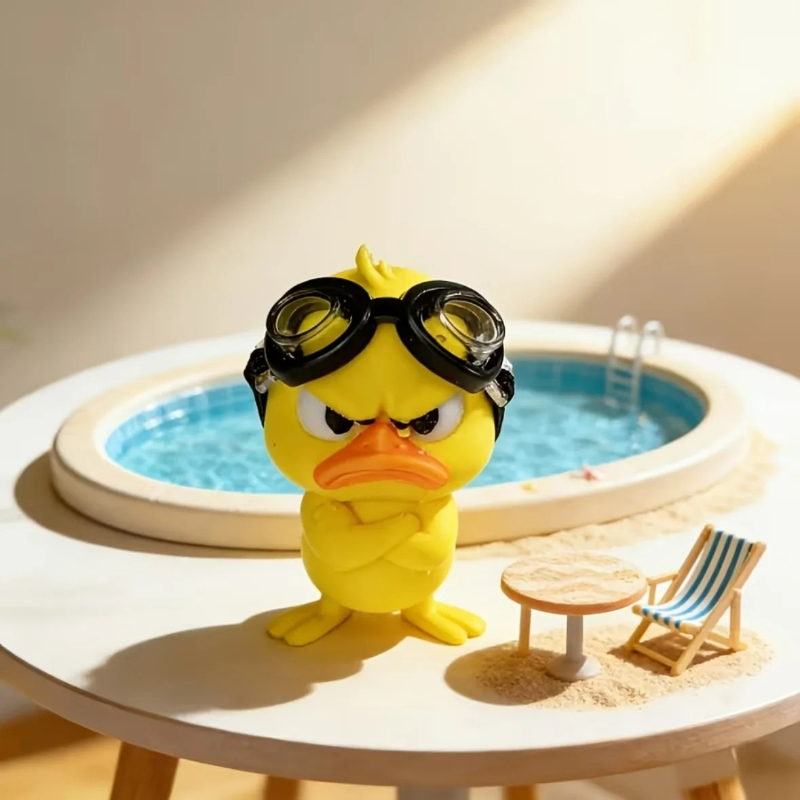 1PC 화난 오리 인형 수영 고글을 쓴 귀여운 데스크탑 - Art Craft Duck 리뷰 및 가격