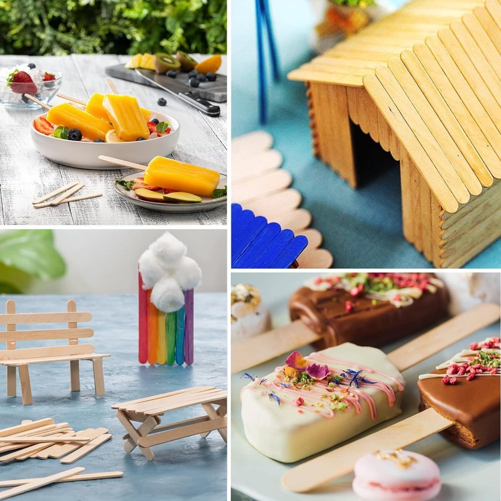 210개 천연 나무 아이스크림 스틱, DIY 공예 및  - Art Craft With Ice Cream Stick 리뷰 및 가격