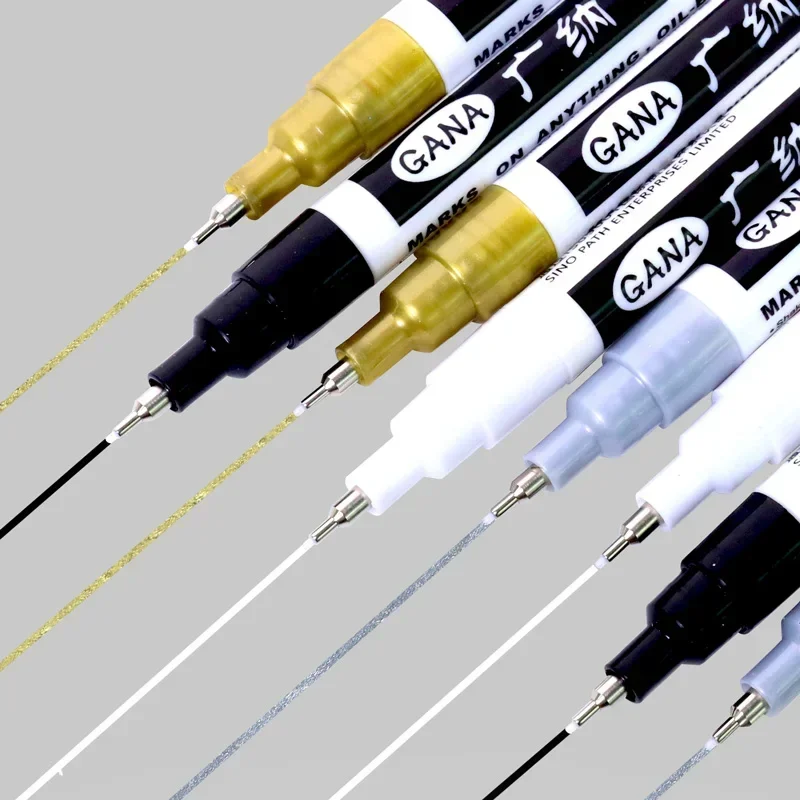 4 개/대 오일 기반 흰색 검정색 영구 페인트 마커 펜 - Illustration Marker Set 리뷰 및 가격