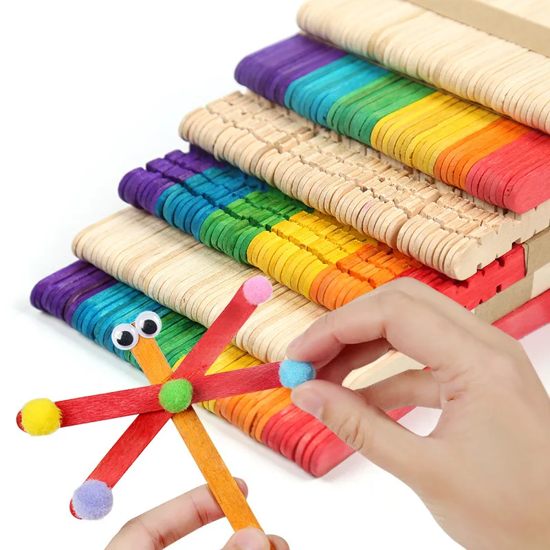 50Pcs 나무 아이스 캔디 스틱 천연 나무 아이스크림 - Art Craft With Ice Cream Stick 리뷰 및 가격