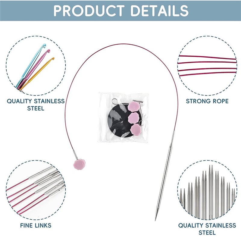 미국 사이즈 1, 1.5, 2, 2.5, 4, 5, 6 - Knitting Needle Circular 리뷰 및 가격