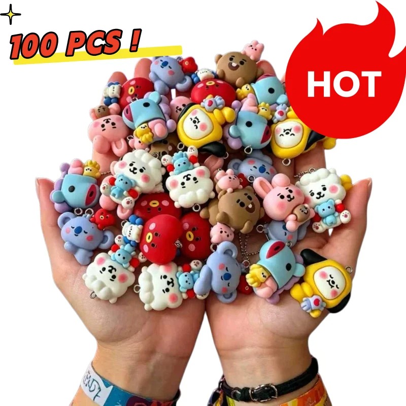 7pcs BT21 수지 만화 참 DIY 액세서리 공예  - Art Craft Diy 리뷰 및 가격