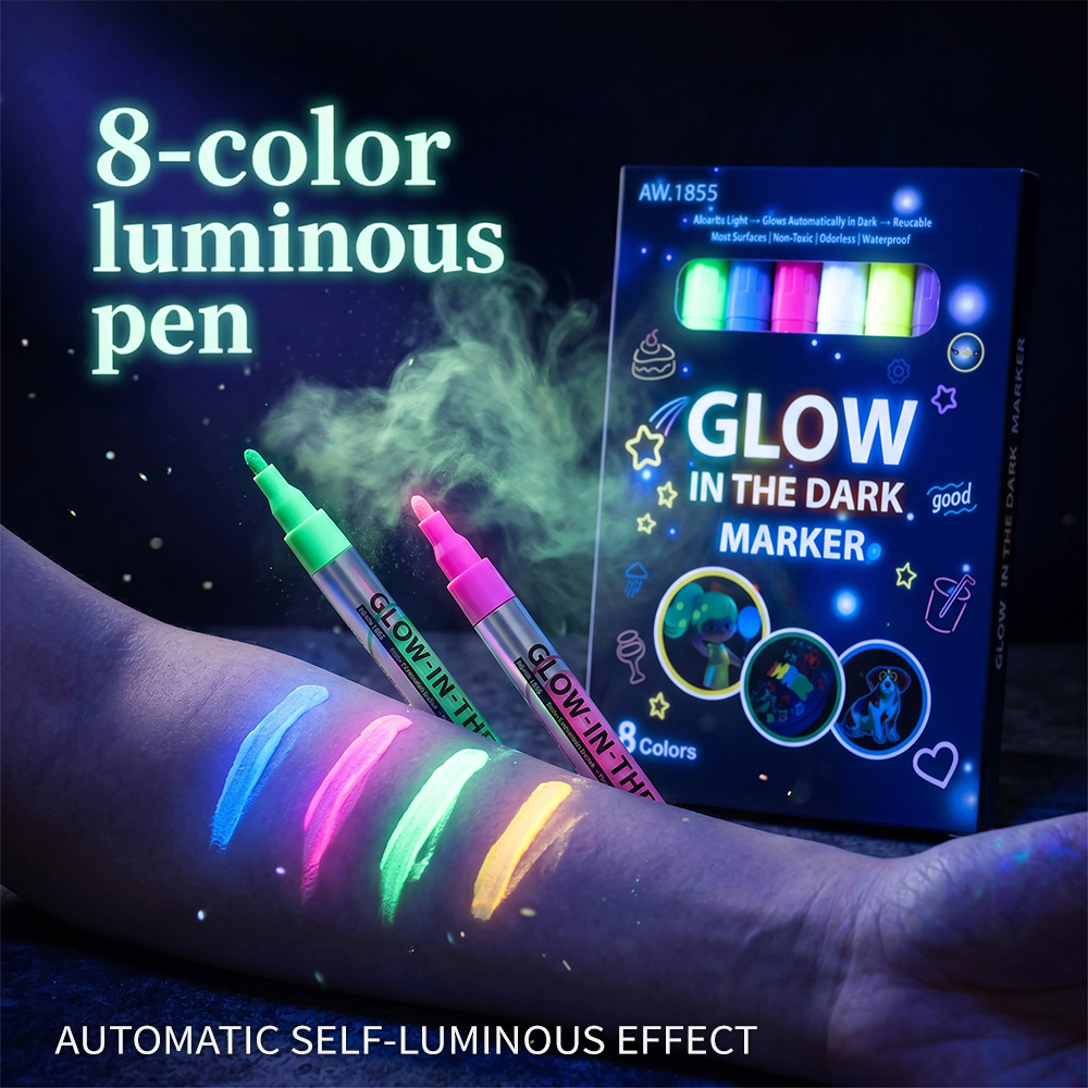 8 색 형광 빛나는 마커 파티 장식 페인트 DIY 공예 - Illustration Marker Set 리뷰 및 가격