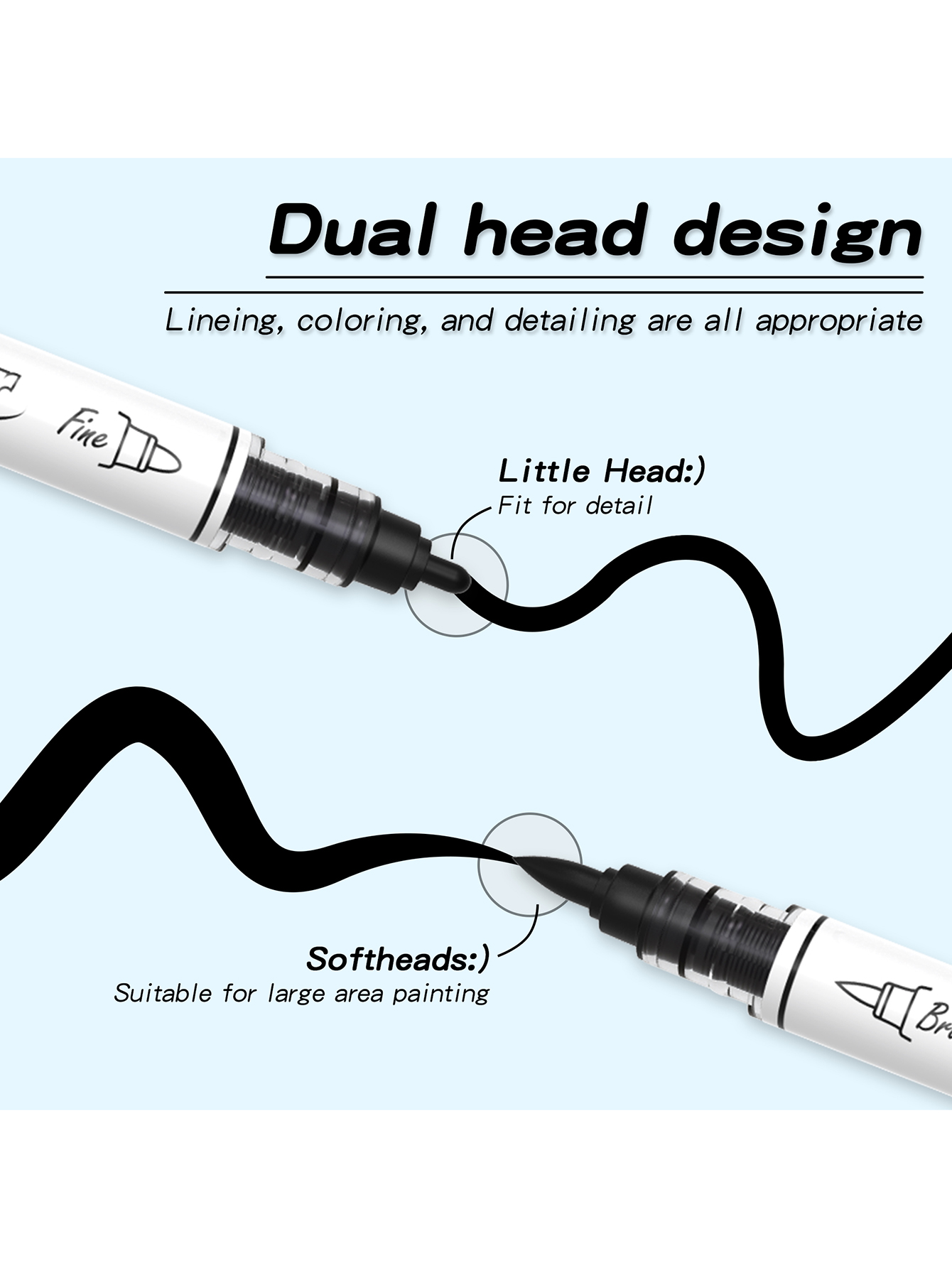 블랙/화이트 대용량 듀얼팁 영구 아크릴 페인트 펜, 미 - Illustration Marker Set 리뷰 및 가격