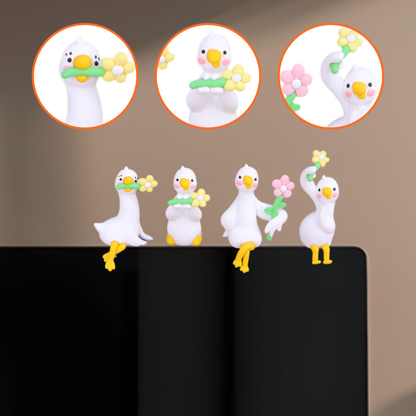 4x 미니 오리 인형 동물 동상 장식용 창조적 예술 공 - Art Craft Duck 리뷰 및 가격