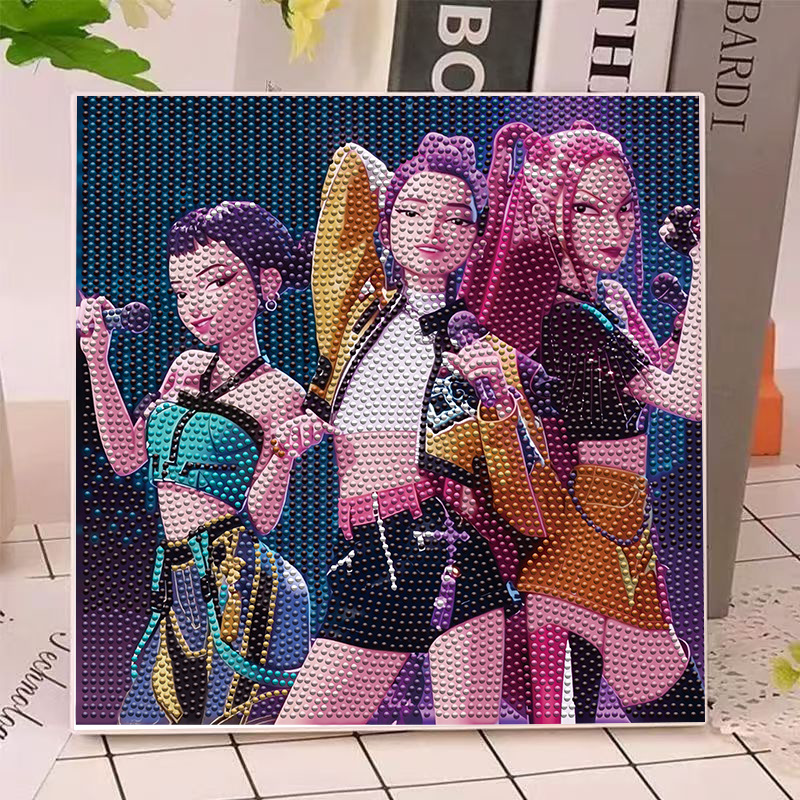 애니메이션 헌터즈 걸스 루미 밀라 조이 다이아몬드 페인 - Art Craft Diy 리뷰 및 가격
