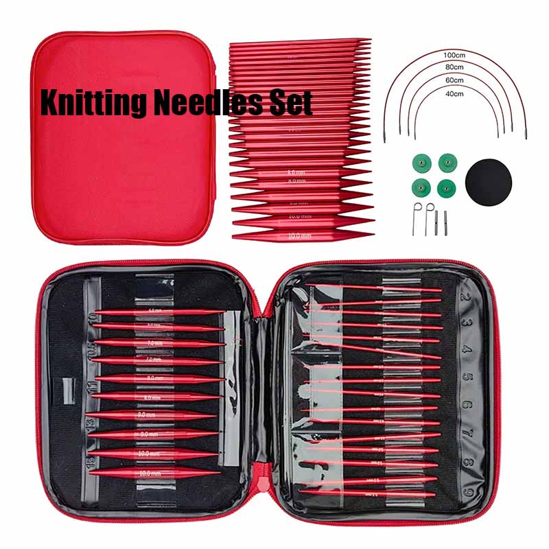 25PCS 뜨개질 바늘 세트 교체 가능한 원형 뜨개질  - Knitting Needle Circular 리뷰 및 가격