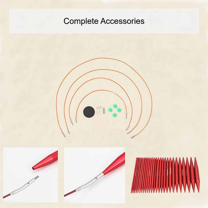 25PCS 뜨개질 바늘 세트 교체 가능한 원형 뜨개질  - Knitting Needle Circular 리뷰 및 가격