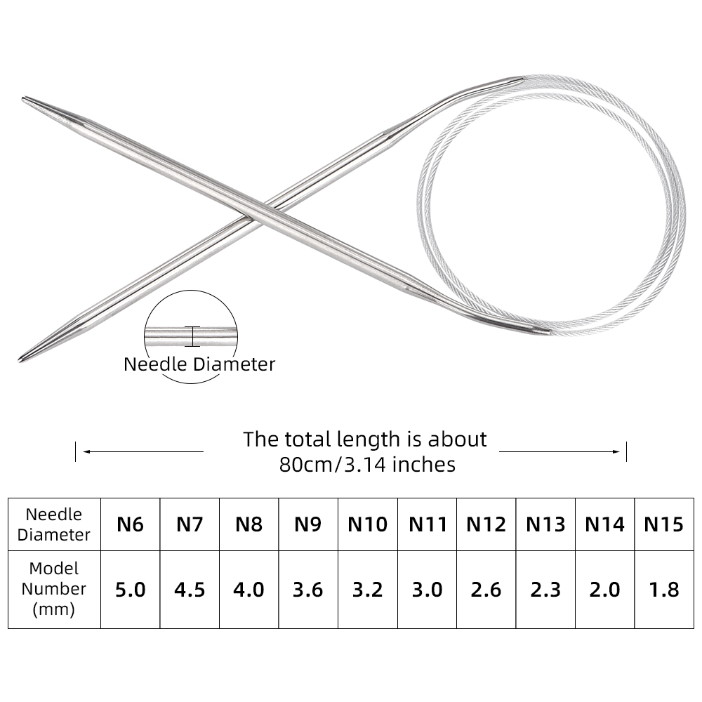 인체공학적 고정 원형 뜨게 바늘 및 눈금자, 초보자부터 - Knitting Needle Circular 리뷰 및 가격