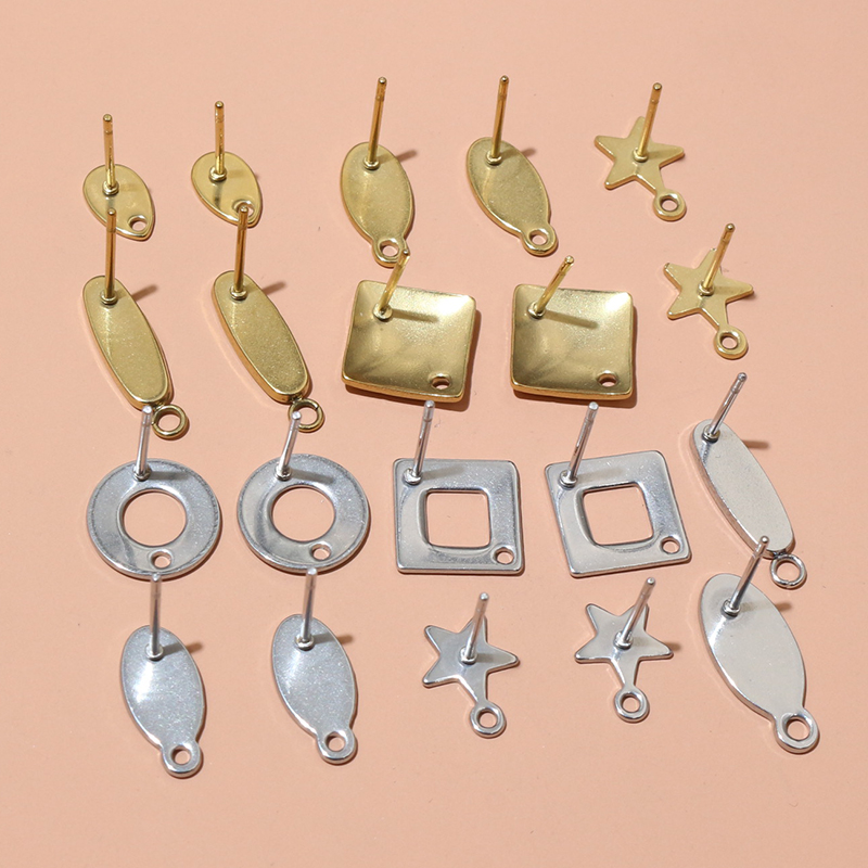 20pcs 스테인레스 스틸 공예 귀걸이 스터드 기하학적 - Art Craft Diy 리뷰 및 가격