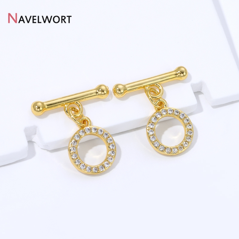 18K 금도금 황동 지르콘 인레이드 OT 클래스프 커넥 - Art Craft Diy 리뷰 및 가격