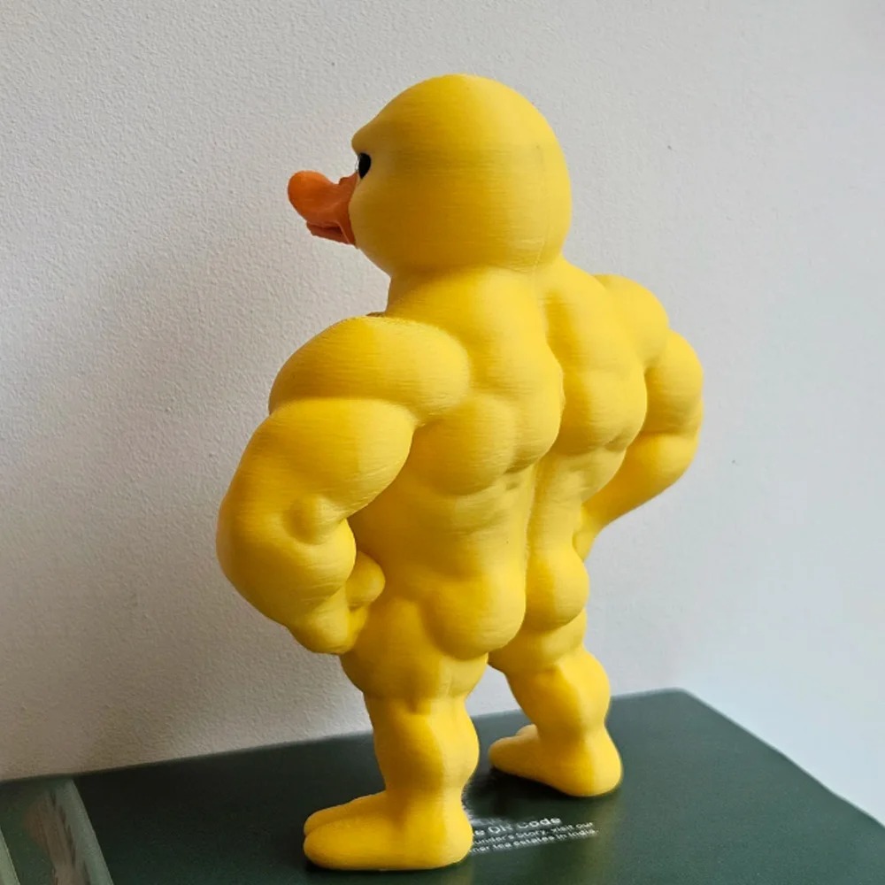 근육 오리 조각상 -3D 데스크탑 장식, 귀여운 책장  - Art Craft Duck 리뷰 및 가격