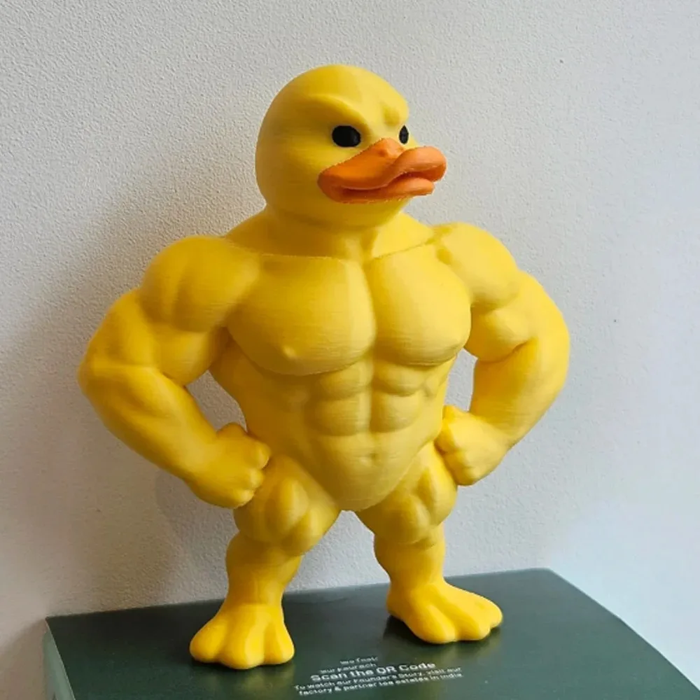 근육 오리 조각상 -3D 데스크탑 장식, 귀여운 책장  - Art Craft Duck 리뷰 및 가격