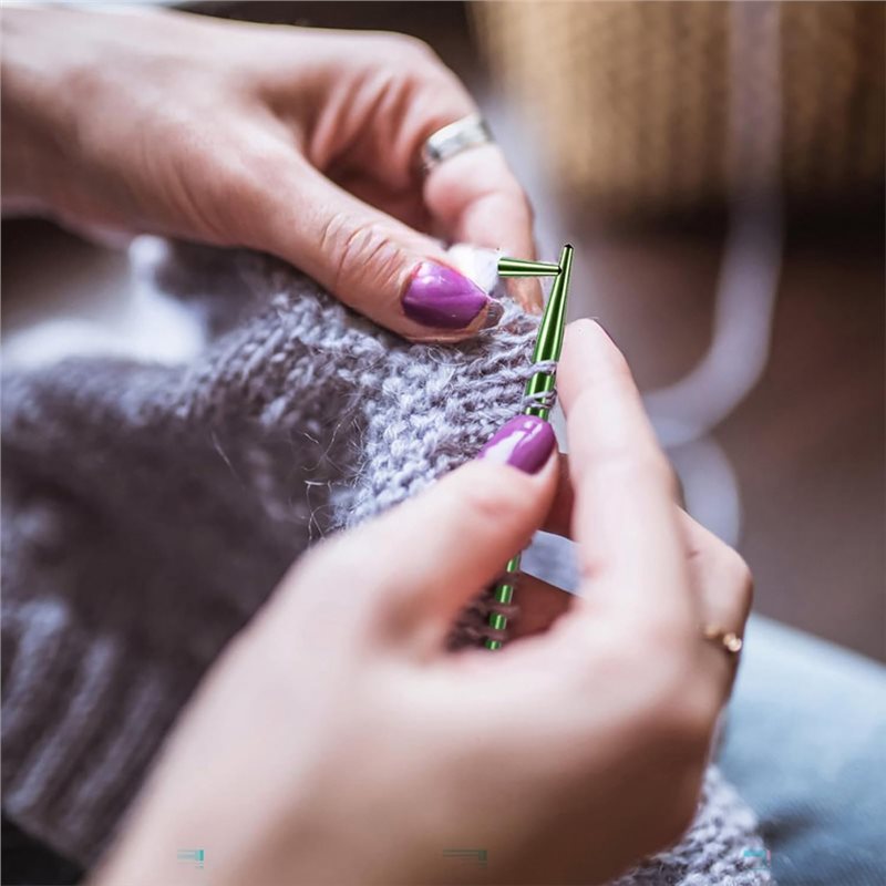 짧은 교체 가능한 뜨개질 바늘 세트, 초보자용 - 2인 - Knitting Needle Circular 리뷰 및 가격