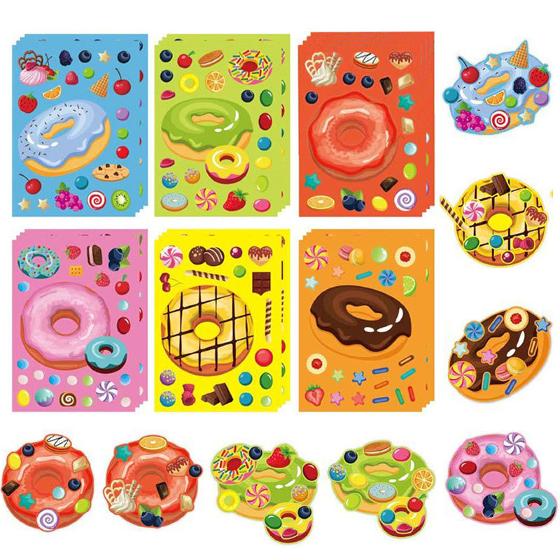 어린이를 위한 얼굴 도넛 스티커 만들기, 나만의 디저트 - Art Craft For Toddlers 리뷰 및 가격