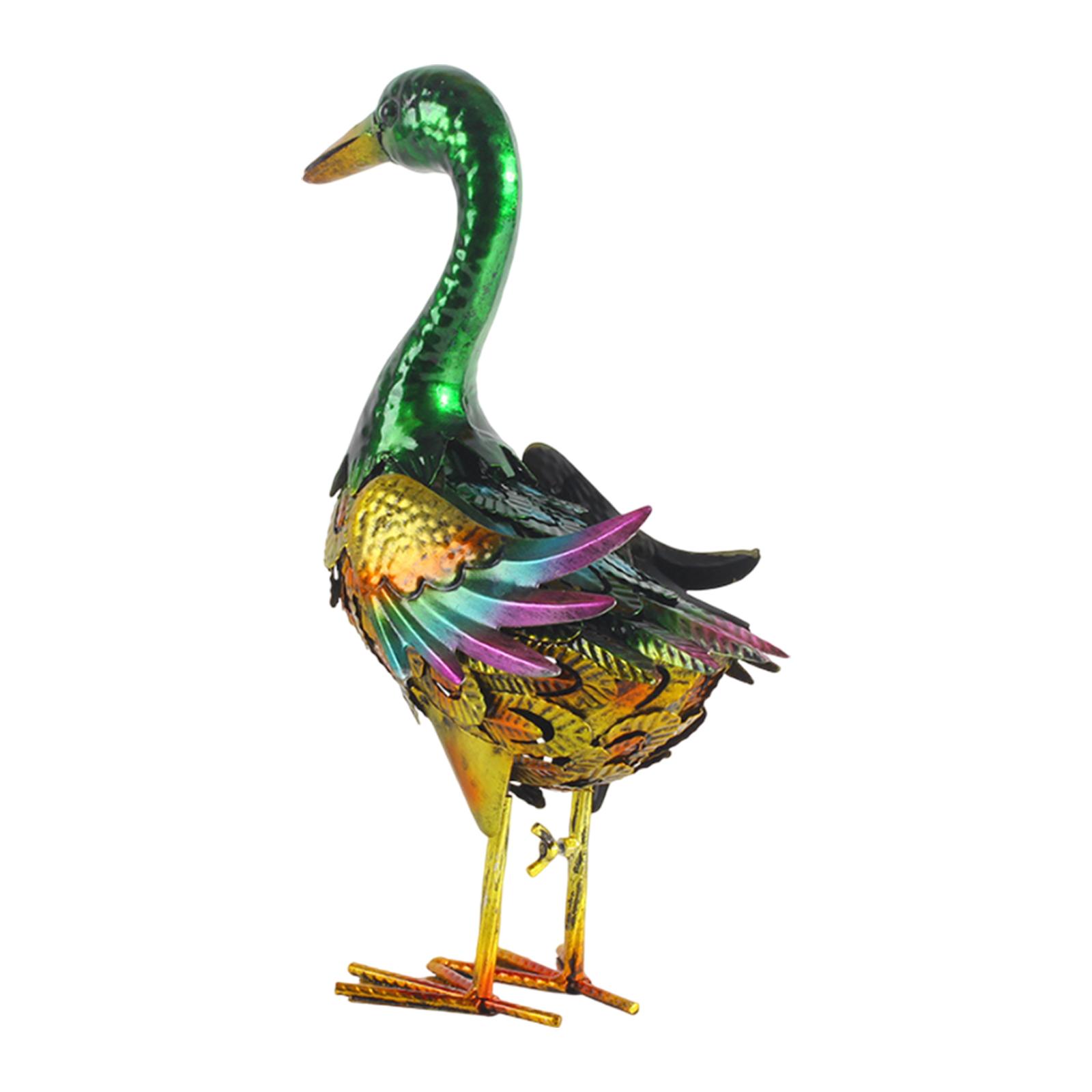 풀 통로 뒷마당을 위한 서 있는 오리 동상 철 실물 같 - Art Craft Duck 리뷰 및 가격
