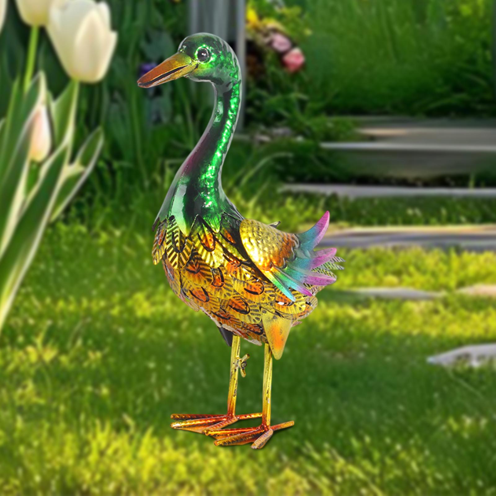 풀 통로 뒷마당을 위한 서 있는 오리 동상 철 실물 같 - Art Craft Duck 리뷰 및 가격